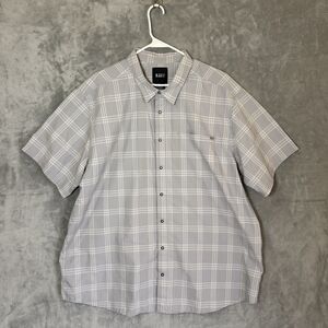 5.11 Tactical Shirt Men 2XL XXL Gray Plaid Short Sleeve Snap Button Hiking Work
